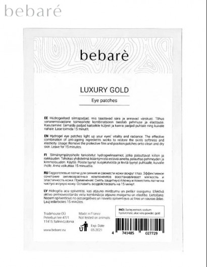 Bebaré Luxury Gold Eye Patches